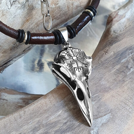 STEELWOLF-Raven Odin bőrnyaklánc