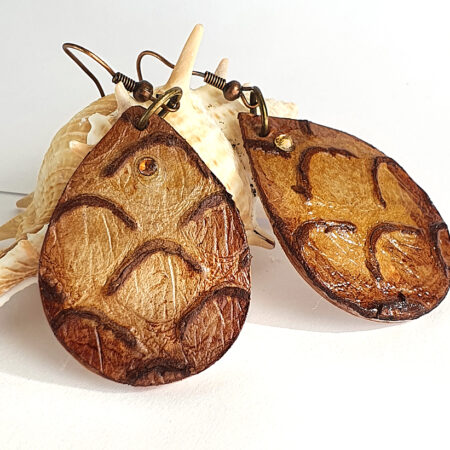 Kagylós kroko fülbevaló