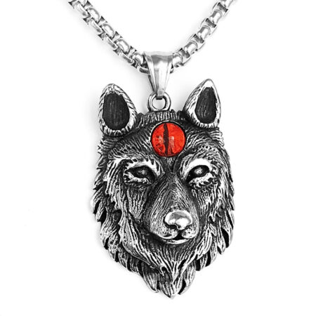 STEELWOLF   Farkas sárkányszem férfi nemesacél nyaklánc