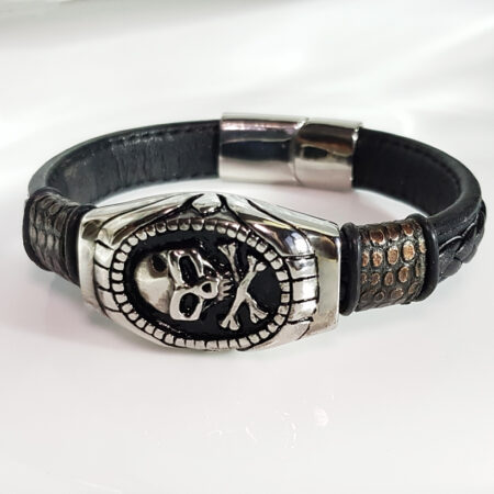 Motoros skull karkötő csuklópánt