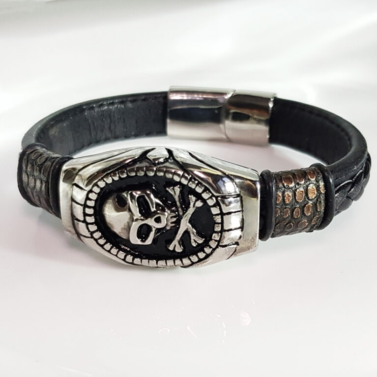 Motoros skull karkötő csuklópánt