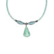 Amazonit medálos  - türkizzöld bőr nyaklánc